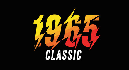 Obraz premium 1965 classic for tshirt design artwork vintage style