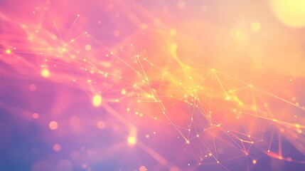 Abstract network connection glowing with technological data