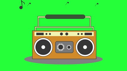 green screen 4k radio animation