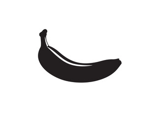 Banana silhouette icon vector illustration solid black white background