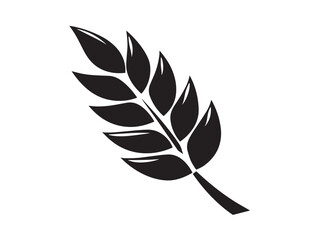 Barley icon vector illustration solid black white background cereal crop