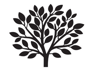 Obraz premium Bush icon vector illustration solid black white background nature