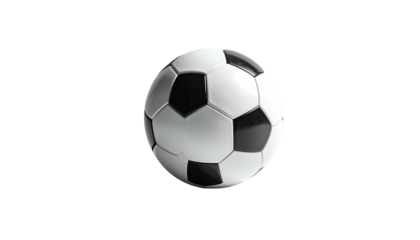 Classic soccer ball on black background