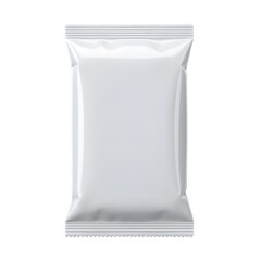 Blank white snack bar wrapper isolated on transparent background