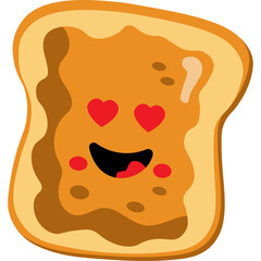 Cute Cartoon Toast Illustration