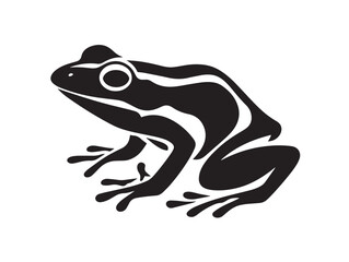 Frog icon vector illustration solid black white background amphibian design