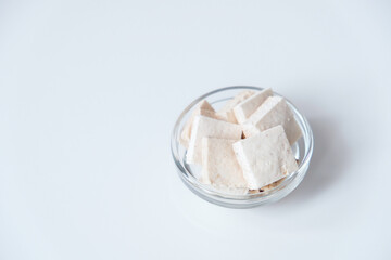 Sagun bakar is a traditional cake from West Sumatera, Indonesia, made from sago flour and grated coconut