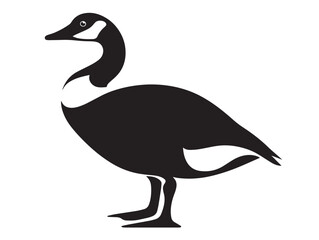 Goose icon vector illustration solid black on a white background