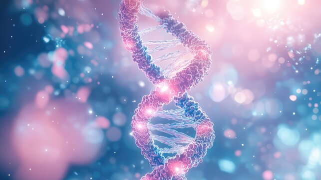 Dna helix structure representing science, genetics, and biotechnology research