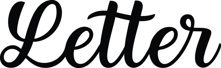Cursive Letters Vector Design in Outline Strokes