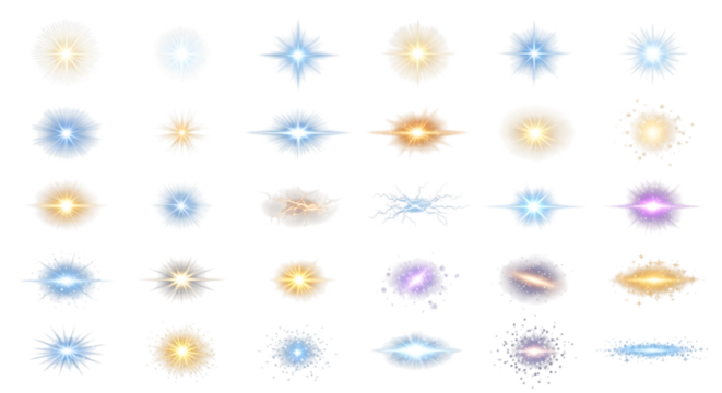 set of vector snowflakes