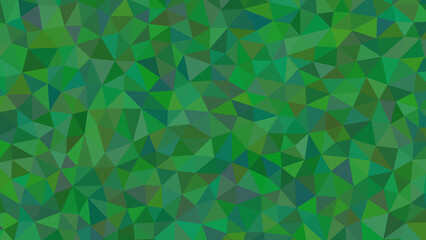 An enchanting blend of dark green shades, composing a mesmerizing mosaic of geometric shapes and abstract patterns in a captivating design