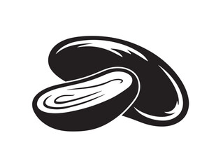 Potato icon vector illustration solid black white background vegetable icon