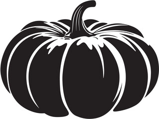 Pumpkin icon vector illustration solid black white background seasonal icon