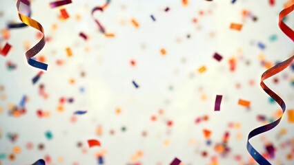 Vibrant Confetti Celebration: Colorful Streamers for Festive Decor