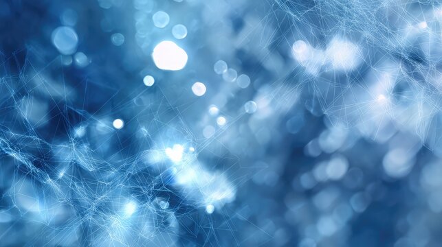 Abstract glowing connecting lines forming a digital network