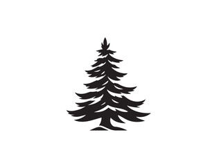 Spruce tree icon vector illustration solid black on a white background