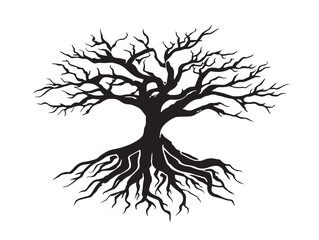 Tree root icon vector illustration solid black on a pure white background
