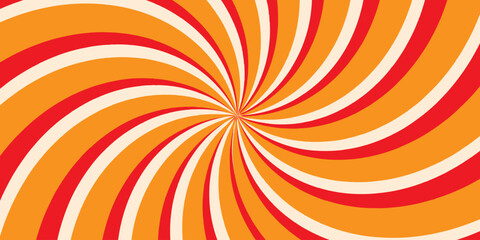 A pastel circular pattern with retro starbursts and Y2K sunbeams on a warm background. Hand-drawn illustration with playful yellow-orange swirls, vector design for banners and vintage wallpapers in a 