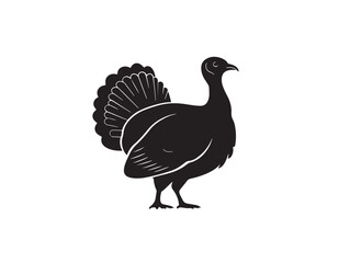 Fototapeta premium Turkey icon vector illustration solid black on a clean white background