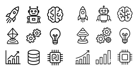 Fototapeta premium Minimalist Innovation Icons