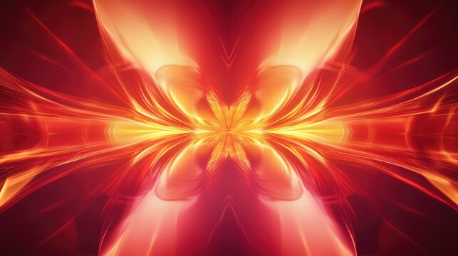 Abstract fractal light trails creating futuristic energy background