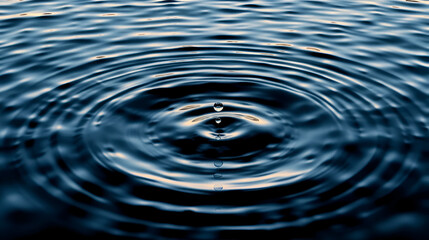 Rippling water surface, concentric circles from dropped object, design, photography, texture