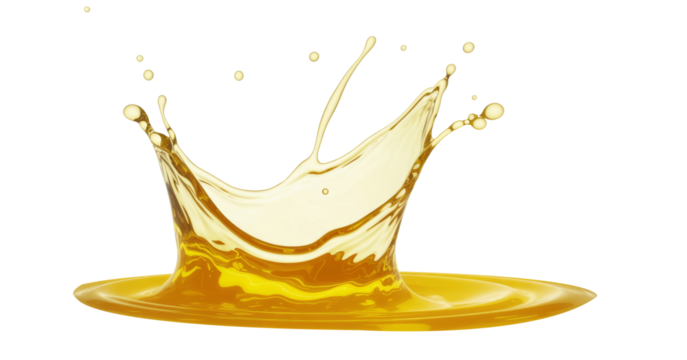 golden liquid splash on transparent background - Powered by Adobe