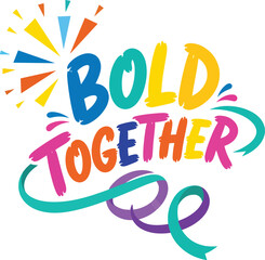 creative playful solid color bold together vibrant teamwork vector art