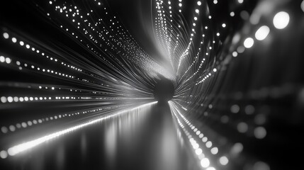 Data transmitting through futuristic fiber optic tunnel