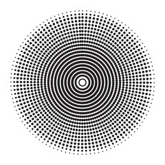 Concentric Halftone Circle Pattern