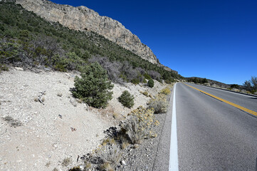 Highway 157/Kyle Canyon Road  on a journey to Mount Charleston.
