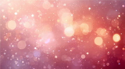 Abstract pink bokeh background with bright winter light sparkle and holiday decoration design