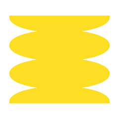 Yellow Wavy Shape Pattern