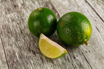 Fresh green sour lime citrus