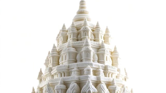 A tall white building with a clock on top, great for cityscape or architecture s