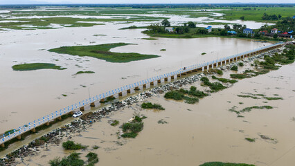 Dams in flood season