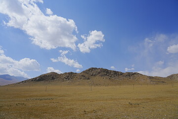 a vast panoramic view of alpine meadows and natural grasslands.