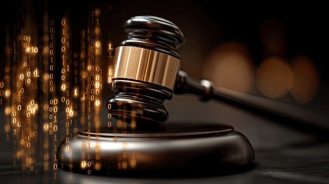 Binary Code Highlighting Legal and Judicial Technology