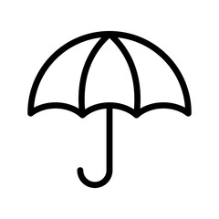 Protective Umbrella icon set featuring clear weather and safety symbols for apps, forecasts, dashboards, and modern minimal UI design projects