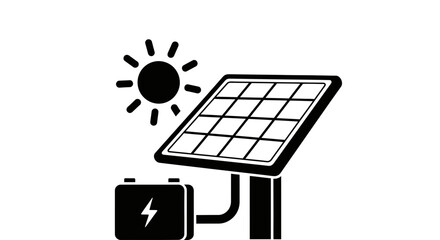 Harness the power of the sun with solar energy panel and battery