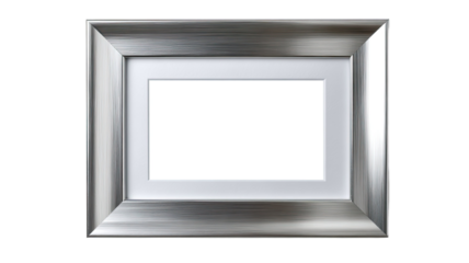 Empty wooden picture frame on a white wall, a blank border for photography or art design exhibition