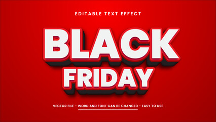Black friday editable text effect  3d editable text style