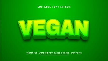 3D green vegan Editable Text Effect