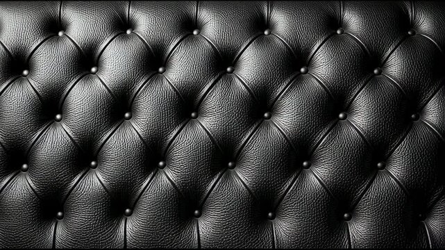 Black leather chesterfield tufted upholstery background
