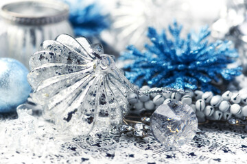 Close-up of a Christmas decoration. Soft focus.	