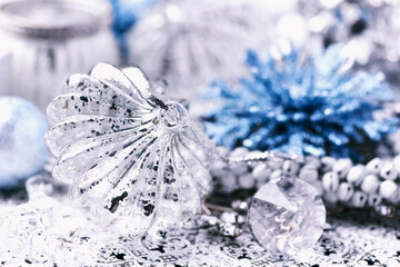 Close-up of a Christmas decoration. Soft focus.	