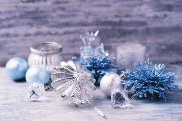 Close-up of a Christmas decoration. Soft focus.	