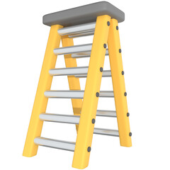 Ladder Clean 3D Illustration