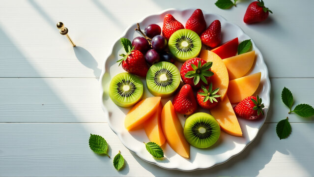 Rainbow Harvest: Fresh Fruit Medley Platter